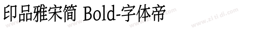 印品雅宋简 Bold字体转换